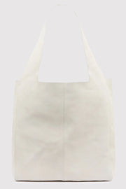 Suede Soft Tote Cool White