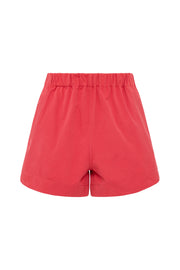 Canvas Flared Short Cranberry