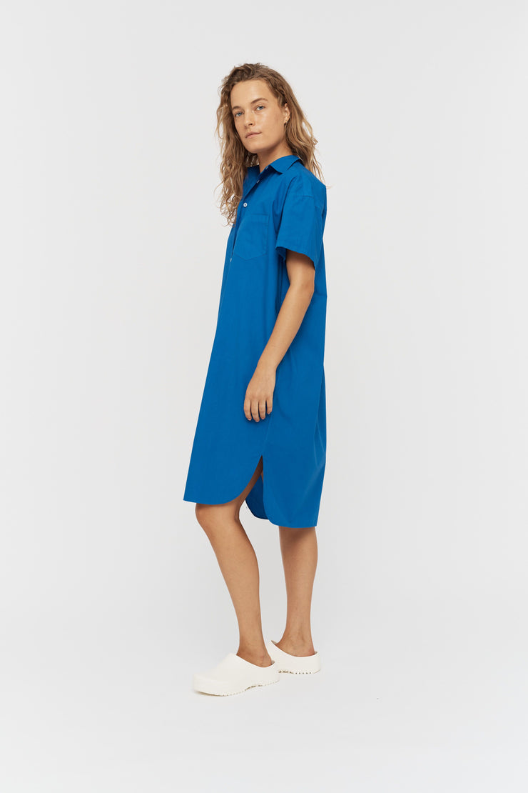 Chiara Short Sleeve Dress Electric Blue