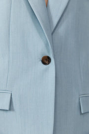 Single Button Tailored Blazer Stone Blue