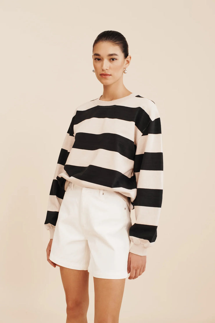 Hugo Jumper Black/Beige Stripe