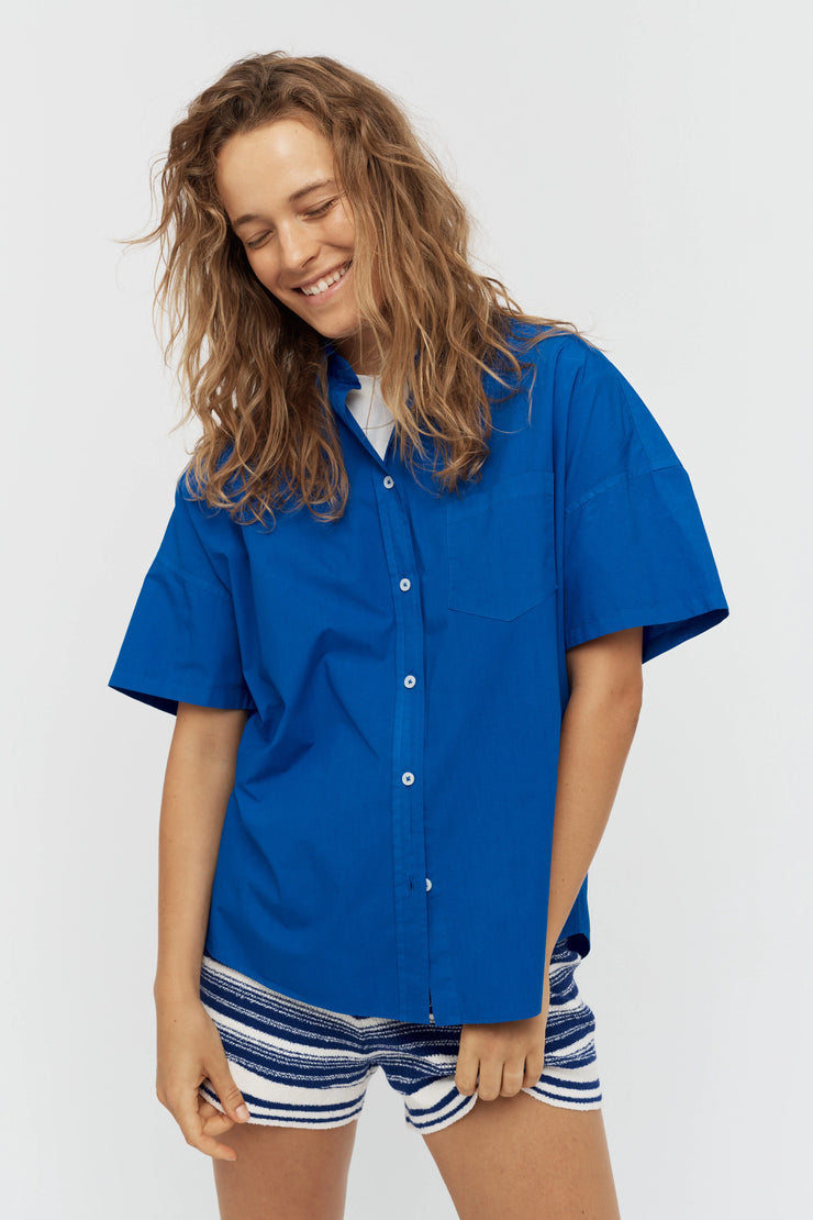 Chiara Short Sleeve Shirt Electric Indigo