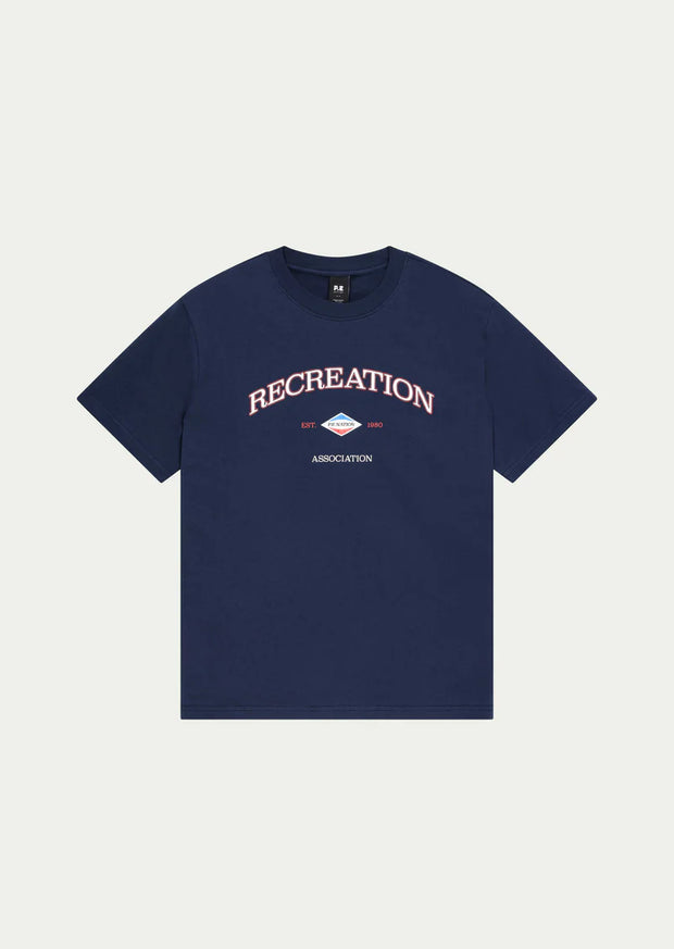 Recreation Tee In Dark Navy