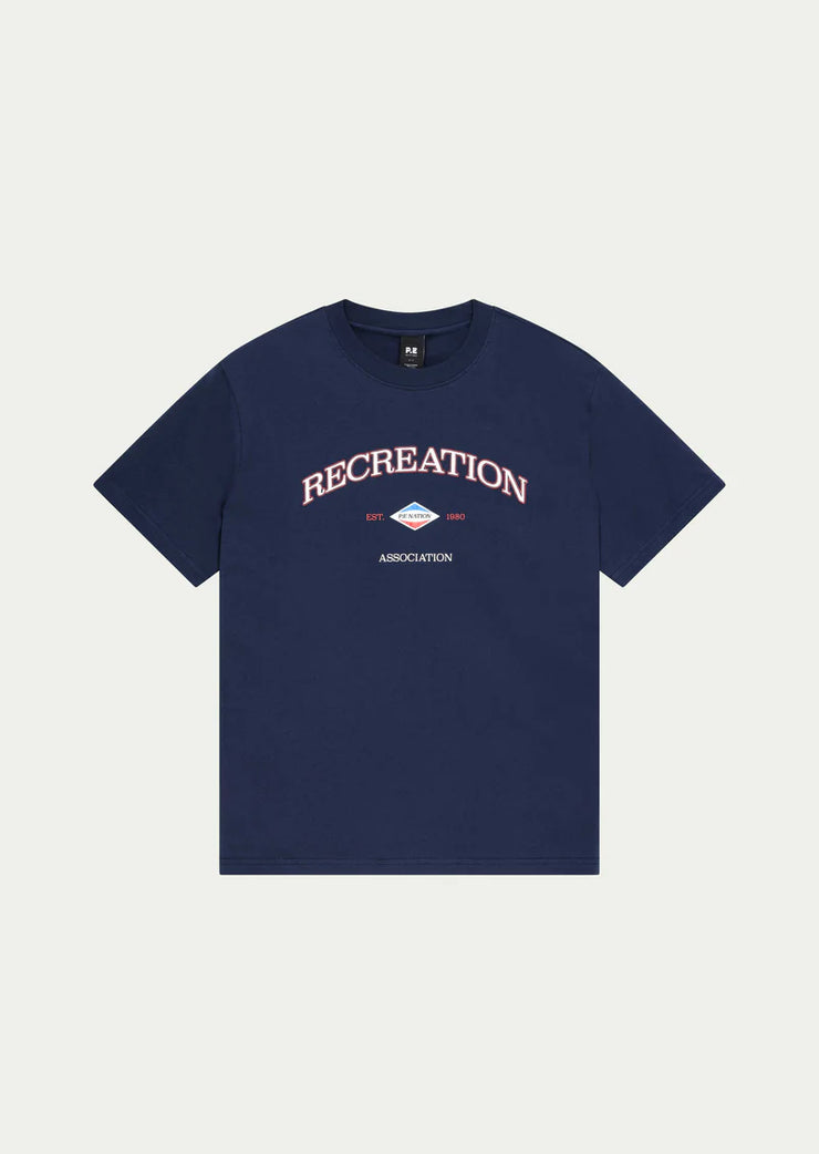 Recreation Tee In Dark Navy