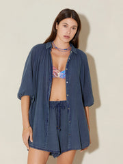 Gauze La Ponche Shirt Washed Indigo