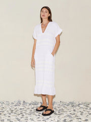 Hera Midi Tunic Dress White