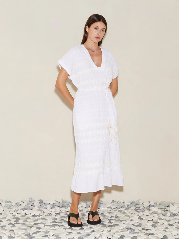 Hera Midi Tunic Dress White