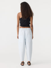 Crushed Cotton Summer Pant Pale Blue