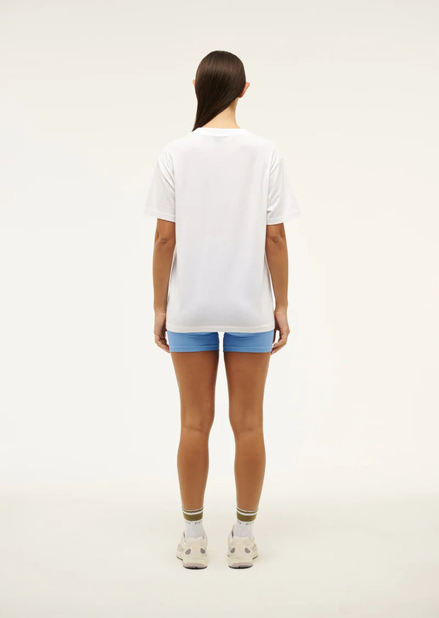 Aero Short Sleeve Tee In White/ Cornflower Blue