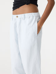 Crushed Cotton Summer Pant Pale Blue