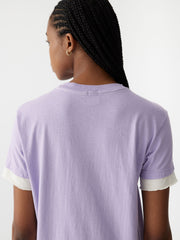 Layered Short Sleeve T.Shirt Faded Lavender Blue