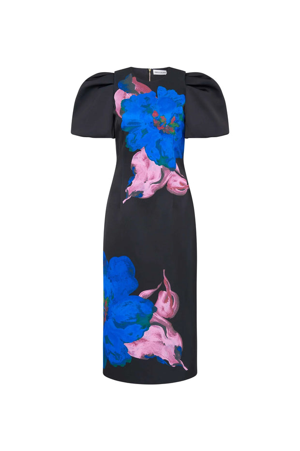 Acid Bloom Midi Dress