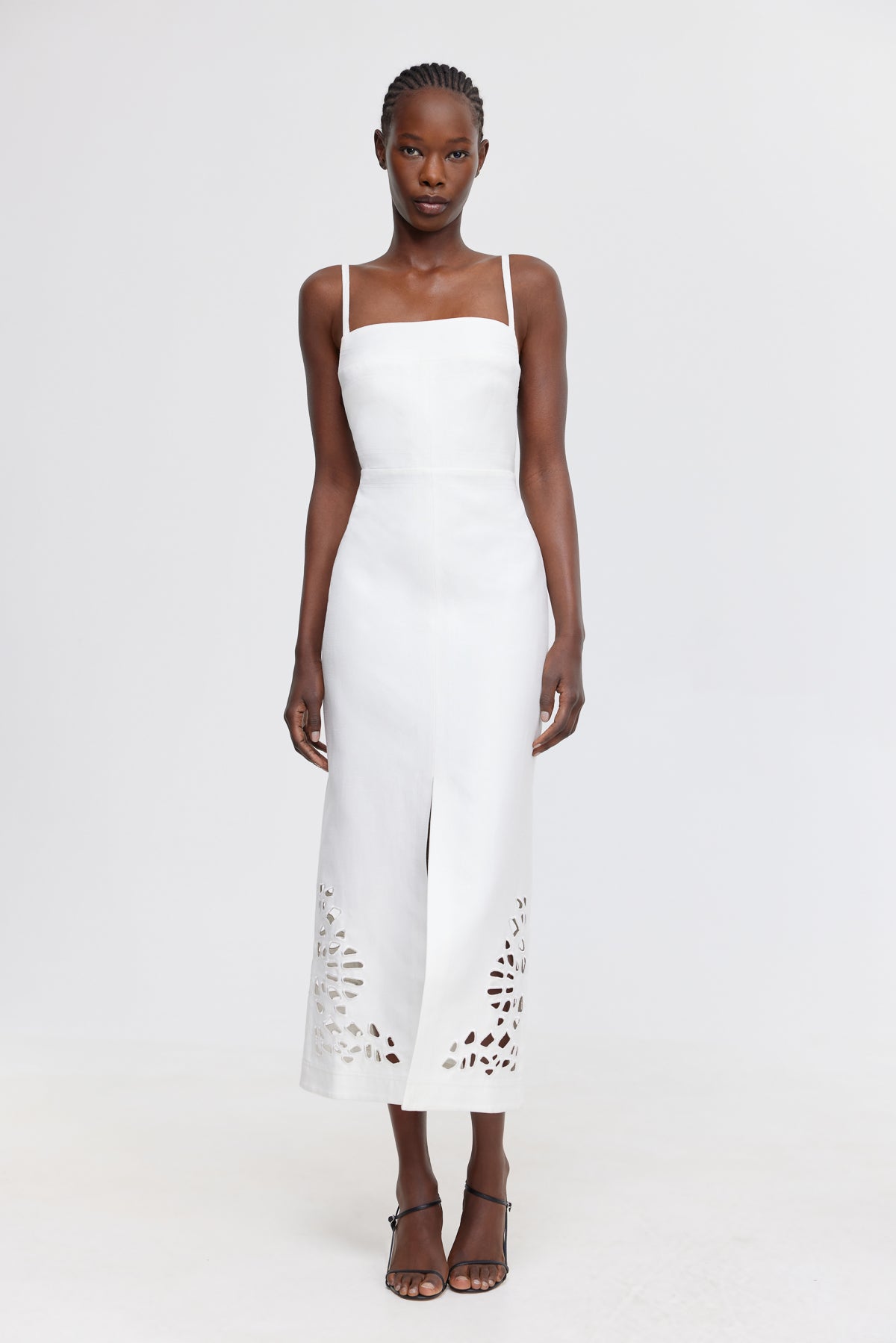 Delacourt Midi Dress Ivory Hip Digs