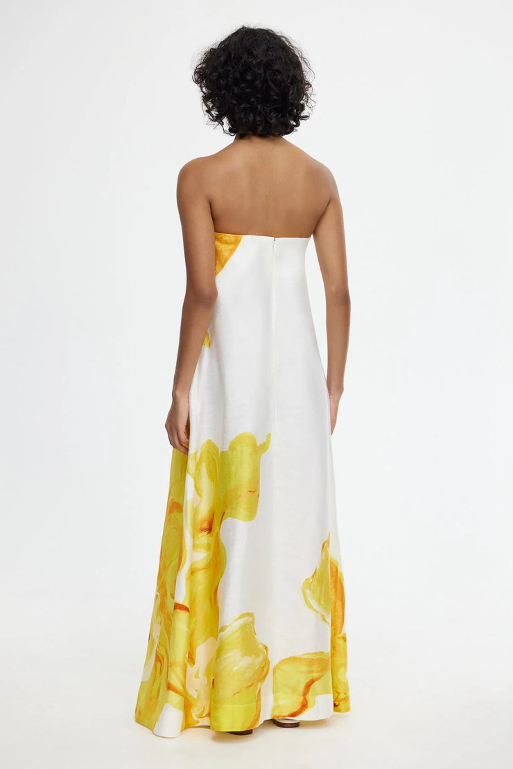 Hopton Midi Dress Ivory Calla Lily