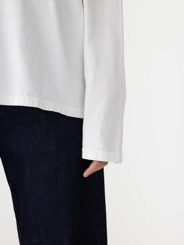 Midweight Coverstitch L/S T.Shirt White
