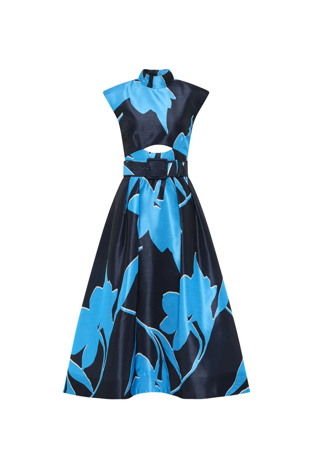 Azzurra Cut Out Midi Print