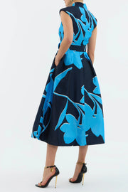 Azzurra Cut Out Midi Print