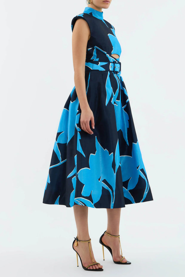 Azzurra Cut Out Midi Print