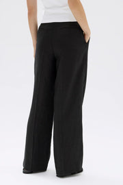 Aria Linen Pant Black