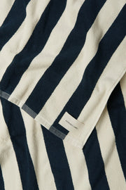 Cotton Stripe Beach Towel True Navy/Cream