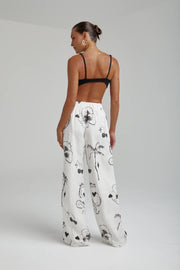 Linen Pants Black Dragon Of Hearts