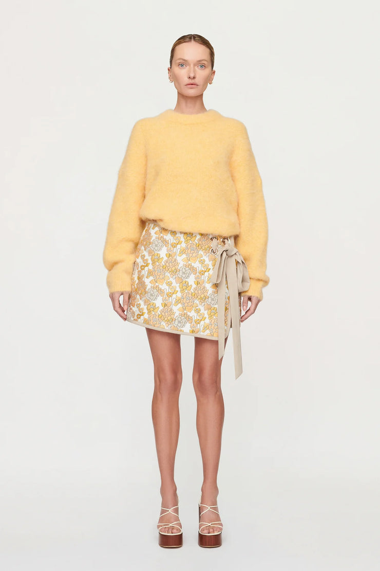 Isla Jacquard Mini Skirt - Golden Jacquared