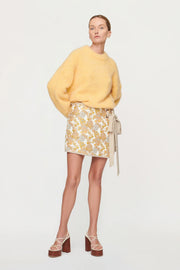 Isla Jacquard Mini Skirt - Golden Jacquared