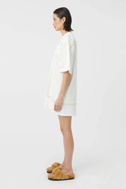 Fortuna Mini Tee Dress Soft White/Lemon Milk