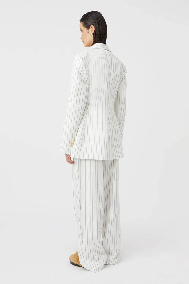 Jagger Blazer White Pinstripe