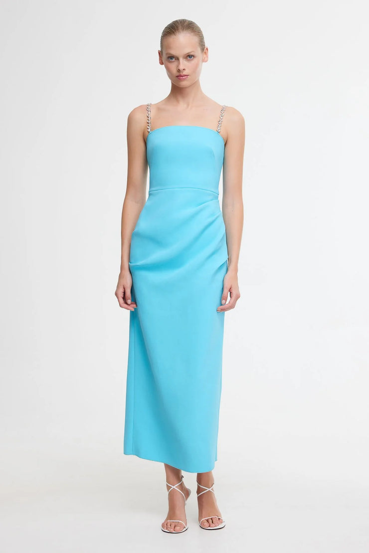 Montebello Midi Dress Cyan