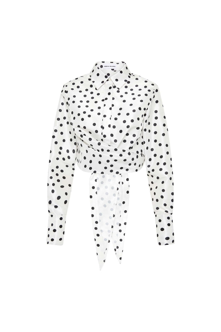 Delia L/S Top Polka Dot