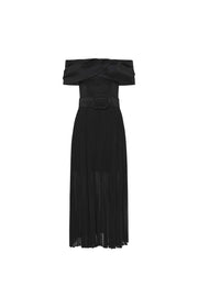 Emelie Off the Shoulder Midi Black