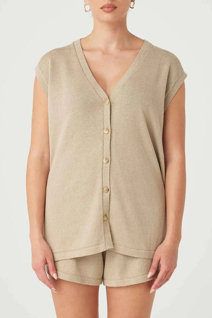 Ada Vest Taupe