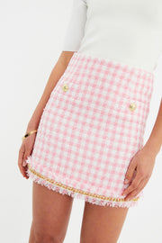 Gabrielle Mini Skirt Pink Check