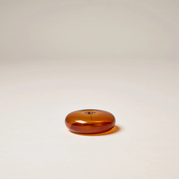 Glass Vessel Incense Holder Amber
