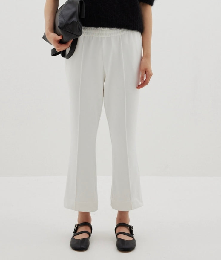 Twill Flared Pant White