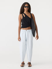 Crushed Cotton Summer Pant Pale Blue