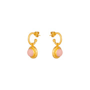 Kameo Pink Coral Stone Earrings