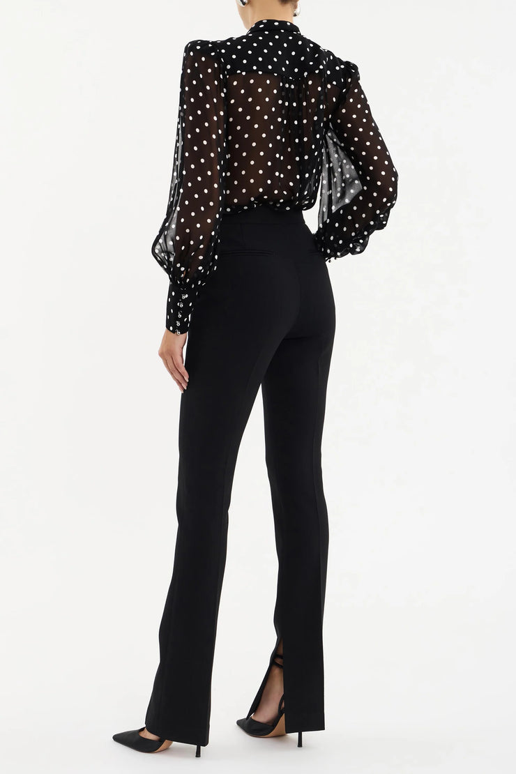 Lucinda Top Black Polka Dot