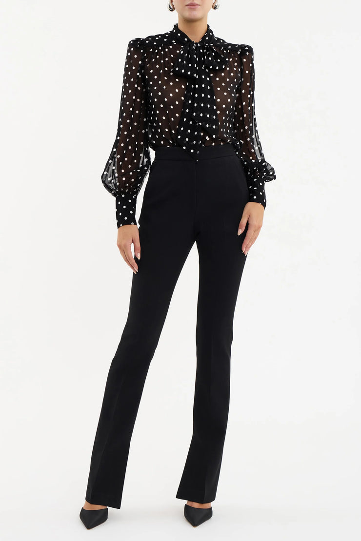 Lucinda Top Black Polka Dot