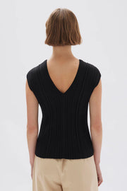 Lottie Knit Tank Black