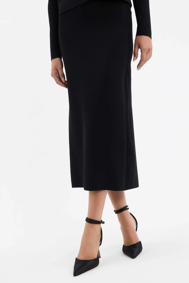 Miriam Knit Skirt Black