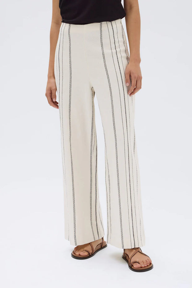 Matera Stripe Pant Cream/Black