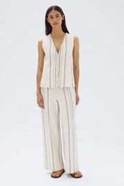 Matera Stripe Pant Cream/Black