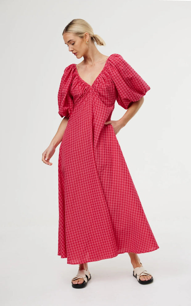 Mimi Dress Rosa Gingham