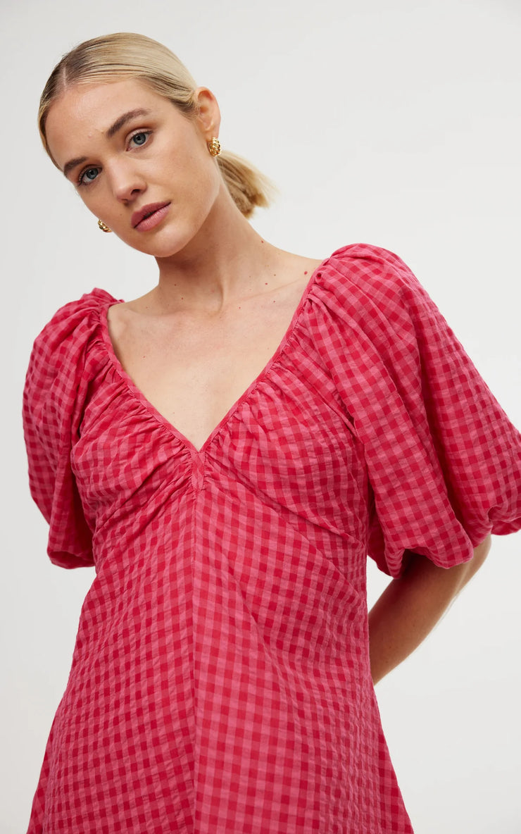 Mimi Dress Rosa Gingham