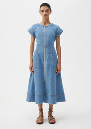 Clovelly Denim Dress Light Blue