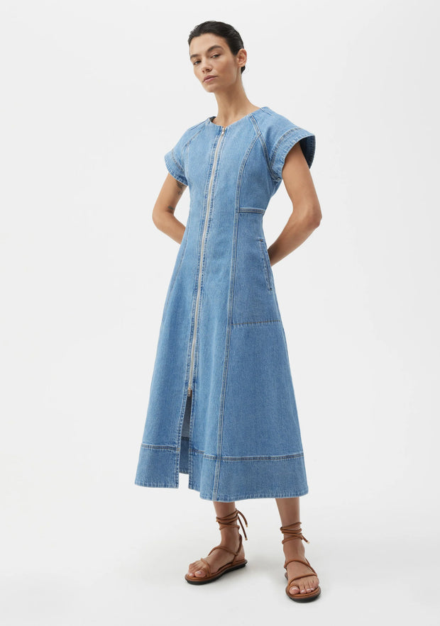 Clovelly Denim Dress Light Blue