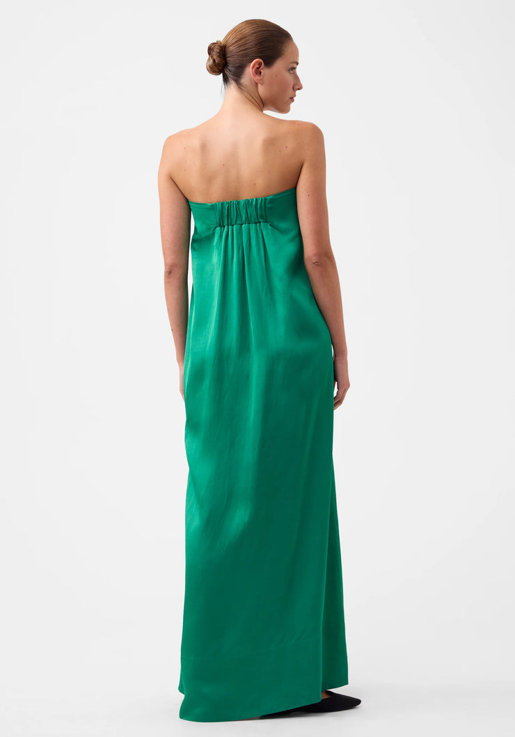 Willow Strapless Dress Emerald