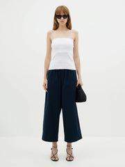 Canvas Pull On Wide Leg Pant Ink